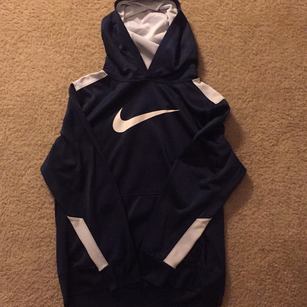Navy Blue/white Nike Therma-Fit hoodie